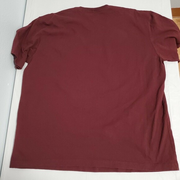 Carhartt Mens XL T-shirt WorkWear Pocket Basic Heavyweight Jersey Knit Maroon - Picture 8 of 9